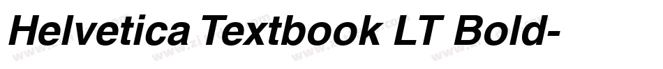 Helvetica Textbook LT Bold字体转换